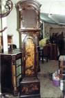 Grandfather clock body black laquer & gilding